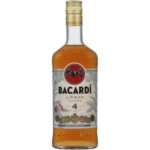 Bacardi 80 Proof 4 Year Anejo Cuatro Gold Rum Bottle 750 ml