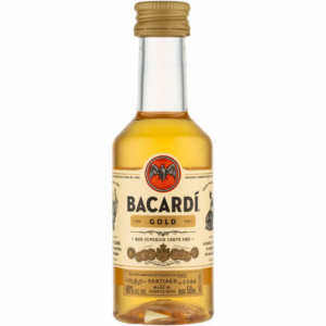 Bacardi Gluten Free 80 Proof Gold Rum Bottle 50 ml