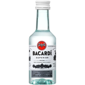 Bacardi Superior Gluten Free 80 Proof White Rum Bottle 50ml