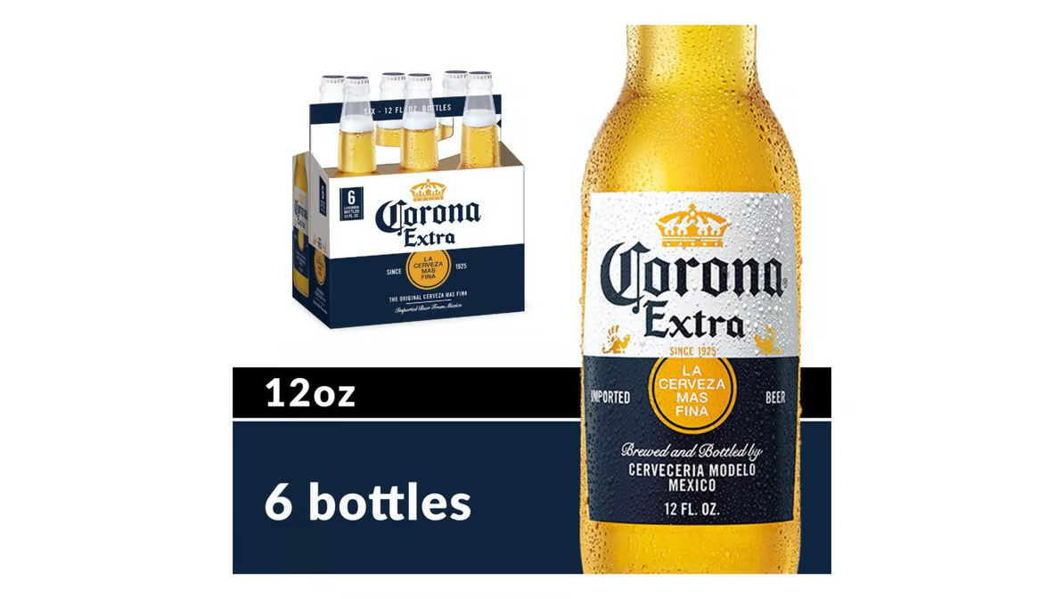 Corona Extra Mex can Lager Longneck Bottles 12 fl oz x 6 ct 3