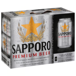 Sapporo Premium Beer Cans 12 oz x 12 ct 1