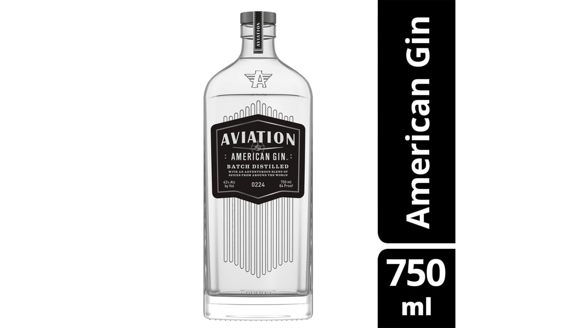 aviation 84 proof batch distilled american gin bottle  750 ml