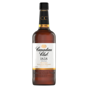 canadian club 80 proof 1858 original blended canadian whisky bottle  750 ml