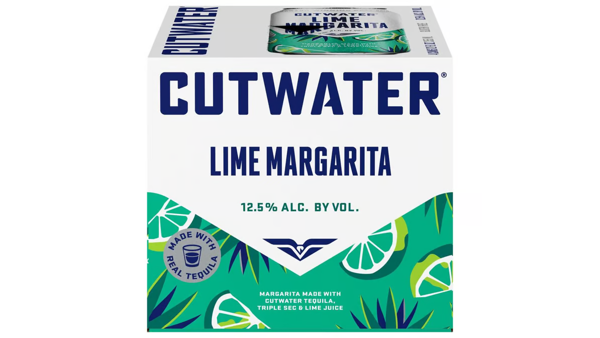 cutwater spirits lime margarita cocktail cans  12 fl oz x 4 ct