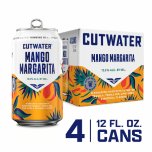 cutwater spirits mango margarita cans  12 fl oz x 4 ct
