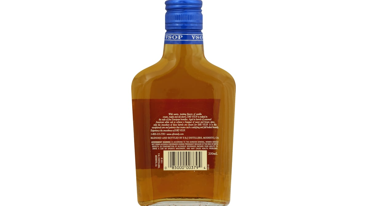 e  j 80 proof vsop superior reserve brandy bottle  200 ml 2