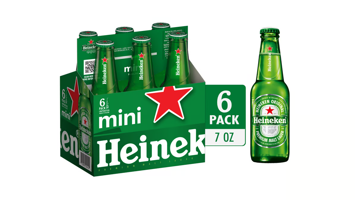 heineken premium lager bottles  7 fl oz x 6 ct