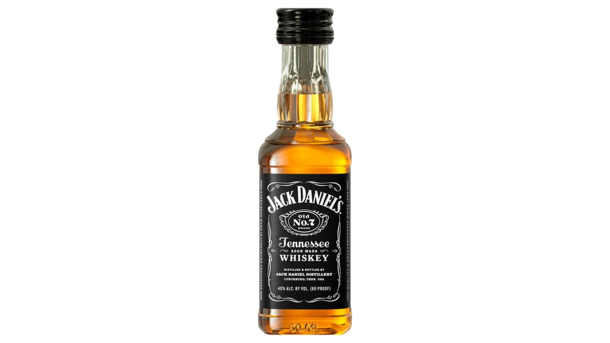jack daniels old no.7 80 proof sour mash tennessee whiskey bottle  50ml