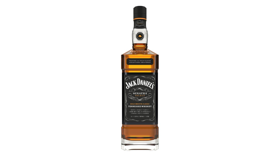 jack daniels sinatra select 90 proof tennessee whiskey bottle  1 l