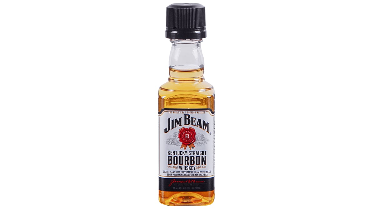 jim beam 40 kentucky straight bourbon whiskey bottle  50 ml