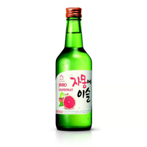 jinro white grapefruit soju bottle  375 ml
