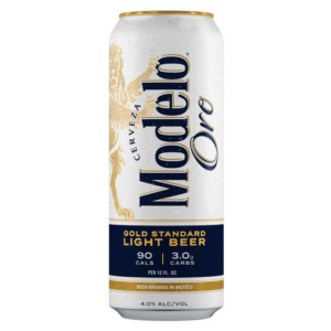modelo oro light gold standard lager can  24 fl oz
