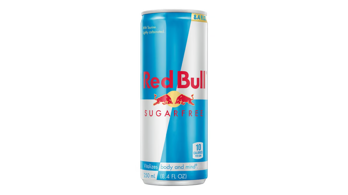 red bull sugar free energy drink can  8.4 fl oz
