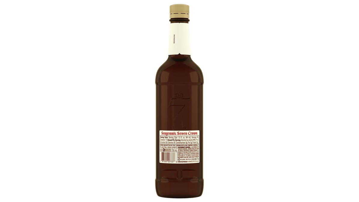 seagrams 80 proof 7 crown american blended whiskey bottle  750 ml 2