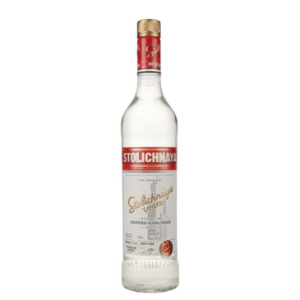 stolichnaya the original 80 proof vodka bottle