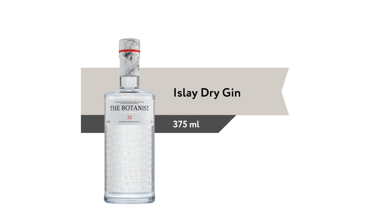 the botanist 92 proof 22 islay dry gin bottle  375 ml