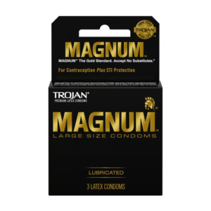 trojan magnum large lubricated latex condoms  3 ct