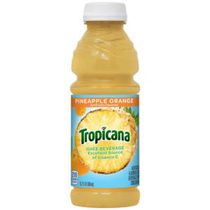 tropicana pineapple orange juice bottle  15.2 oz