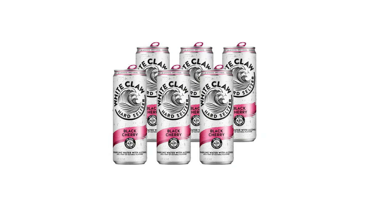 white claw black cherry 5  hard seltzer cans  12 oz  6 ct