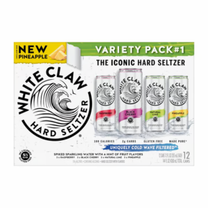 white claw gluten free variety pack no. 1 hard seltzer cans  12 fl oz x 12 ct